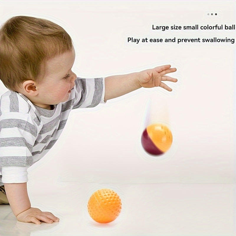 1pc Jouet de rampe de tir à plusieurs niveaux pour enfants, piste de basket-ball en PVC avec lanceur de balle rotatif, jeu de puzzle interactif pour tout-petits pour l'éducation précoce, ensemble de jeu empilable coloré