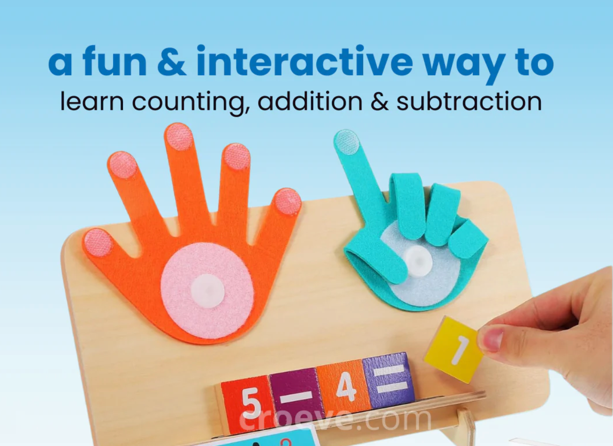 Finger Mathématiques Montessori, 1 tableau de comptage, 13 blocs de chiffres, 10 cartes, 2 bases, 1 support pour cultiver les capacités cognitives, opérations mathématiques, addition, soustraction et correspondance