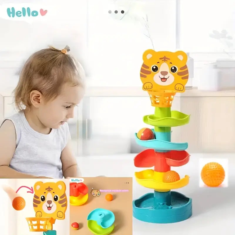 Jouets Tir à la Tirette Tigre Amusants, Jouets de Piste de Glisse, Jeu de Boule Roulante, Tir à Main pour Jeunes, Exercice des Mouvements Manuels, Cadeau Adoré par Garçons et Filles,