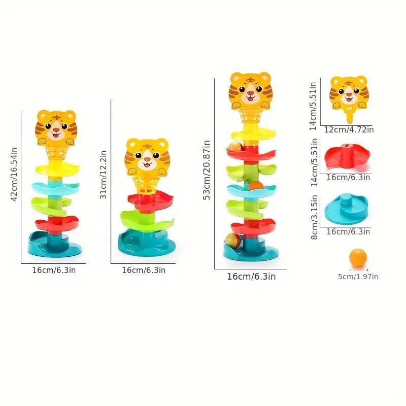 Jouets Tir à la Tirette Tigre Amusants, Jouets de Piste de Glisse, Jeu de Boule Roulante, Tir à Main pour Jeunes, Exercice des Mouvements Manuels, Cadeau Adoré par Garçons et Filles,