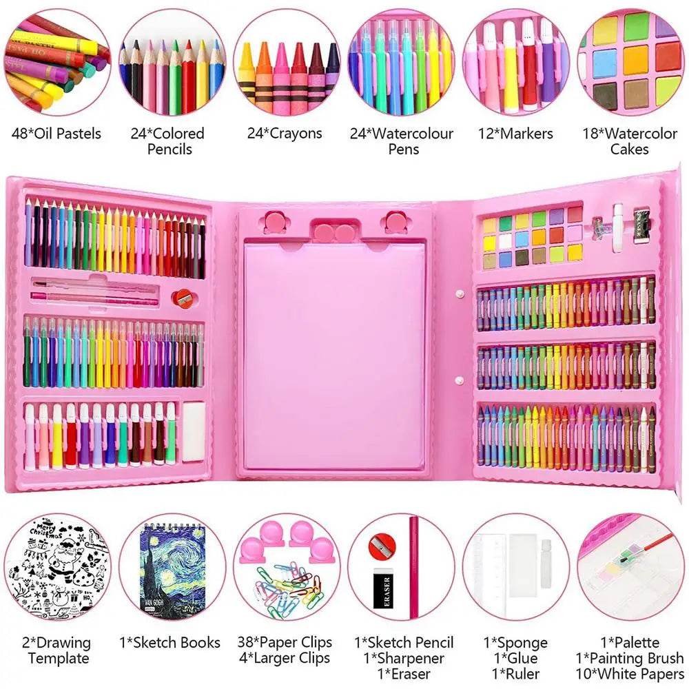 Kit d'art de dessin pour Les enfants 208 pcs