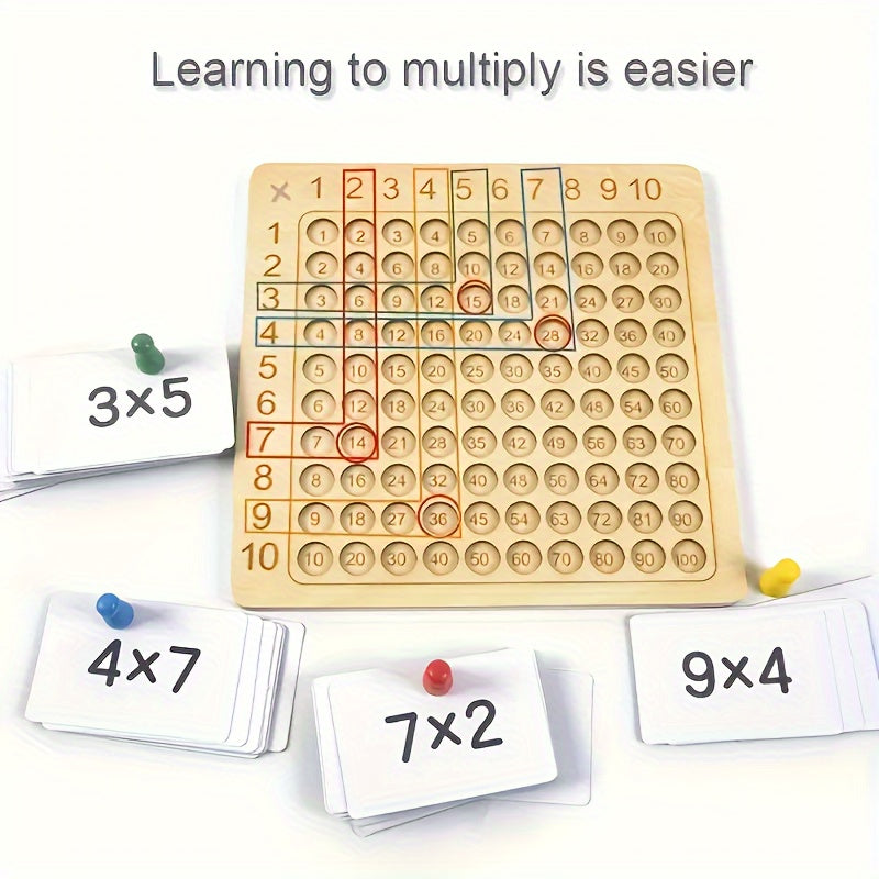 société éducatif en bois pour apprendre les multiplications, jouet de comptage éducatif, tableau d'apprentissage interactif des multiplications, adapté aux enfants de 3 à 6 ans, pour cadeaux