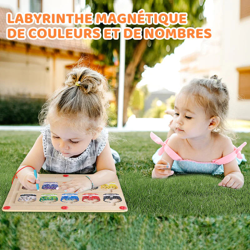 jouet éducatif pour enfants, jouet de comptage magnétique en bois, jouets de tri des couleurs