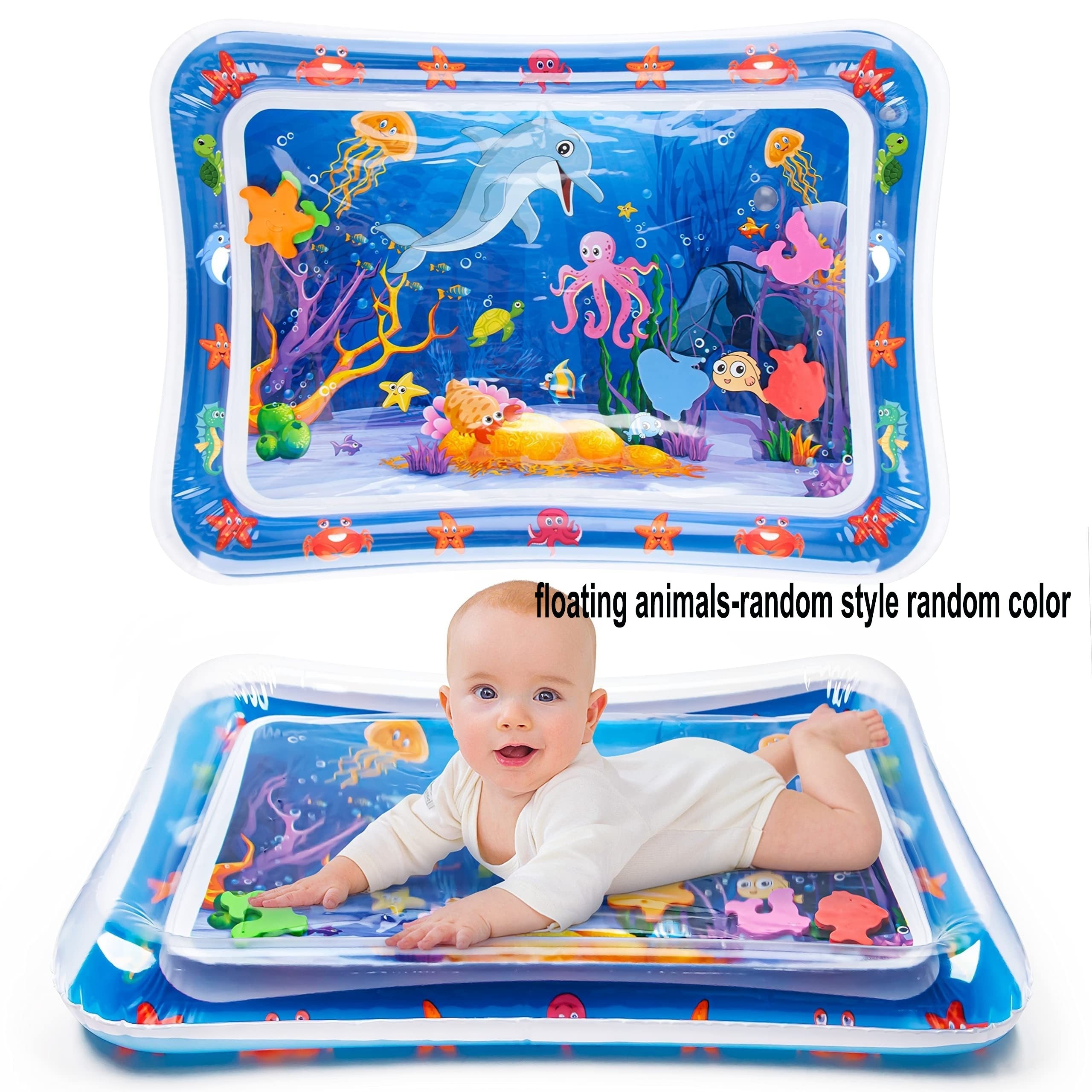 Tapis de Jeu Aquatique Coloré pour Jeunes - Centre d'Activités en PVC avec Créatures Marines Vibrantes, Idéal pour les Jeunes, Cadeau de Jouet de Développement Parfait pour Garçons et Filles