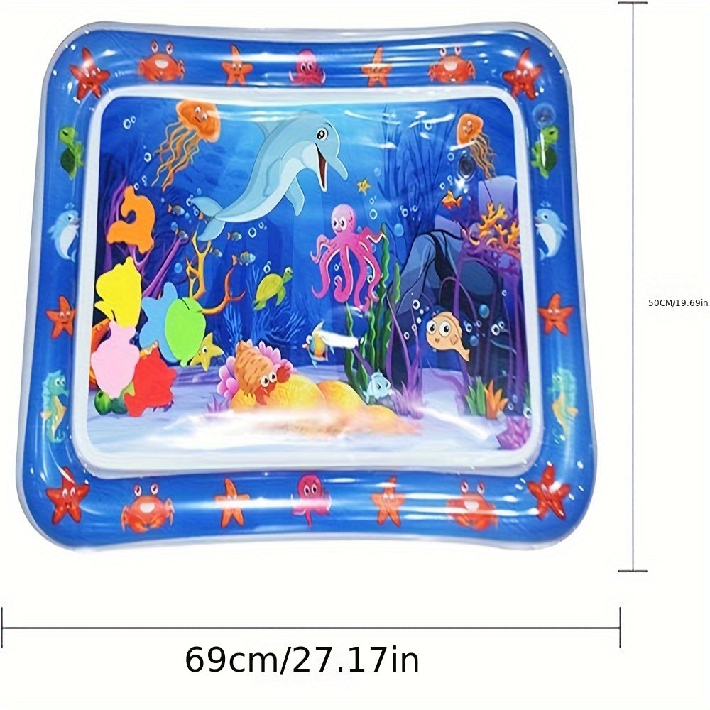 Tapis de Jeu Aquatique Coloré pour Jeunes - Centre d'Activités en PVC avec Créatures Marines Vibrantes, Idéal pour les Jeunes, Cadeau de Jouet de Développement Parfait pour Garçons et Filles