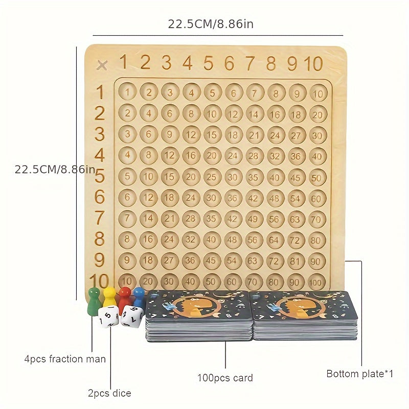 société éducatif en bois pour apprendre les multiplications, jouet de comptage éducatif, tableau d'apprentissage interactif des multiplications, adapté aux enfants de 3 à 6 ans, pour cadeaux