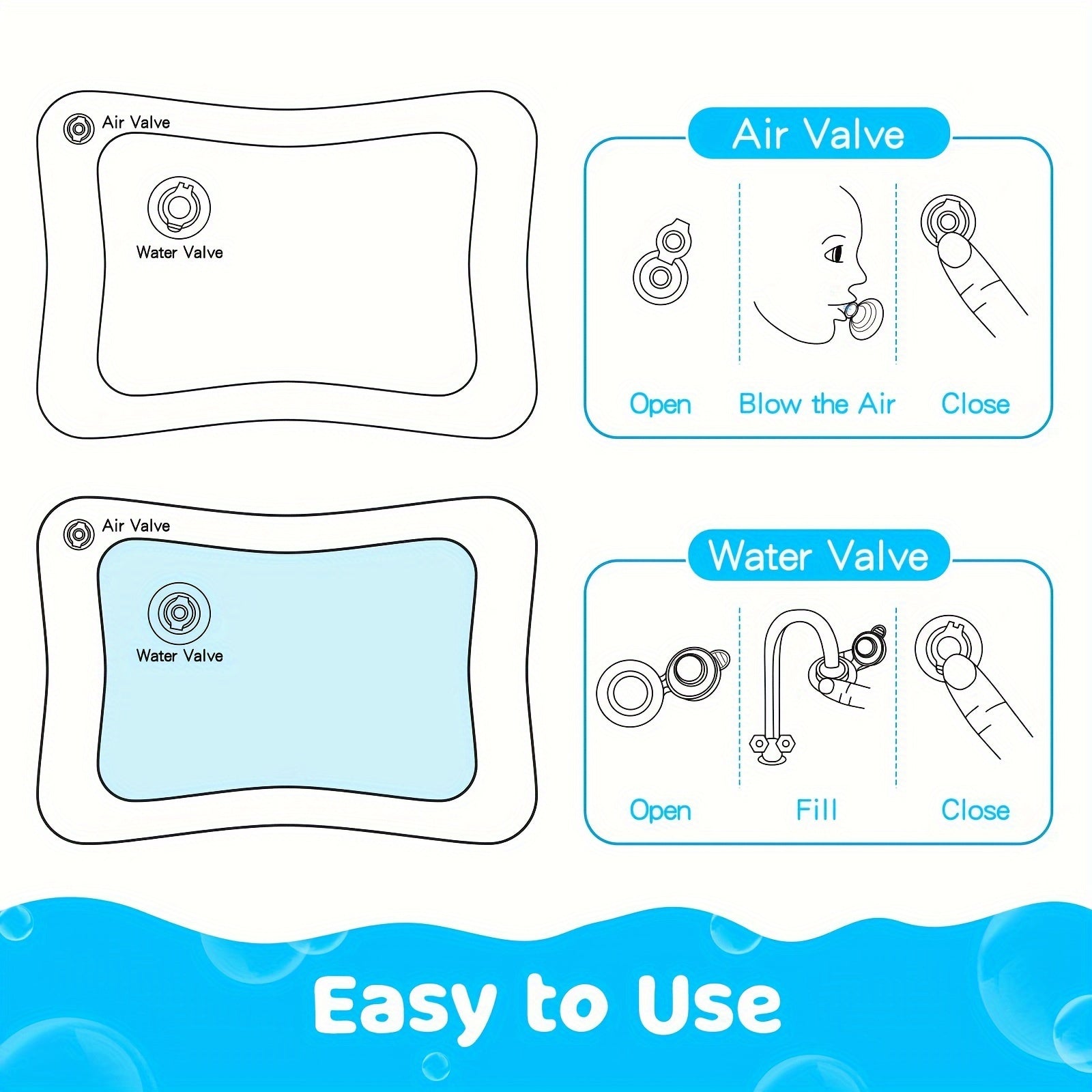 Tapis de Jeu Aquatique Coloré pour Jeunes - Centre d'Activités en PVC avec Créatures Marines Vibrantes, Idéal pour les Jeunes, Cadeau de Jouet de Développement Parfait pour Garçons et Filles