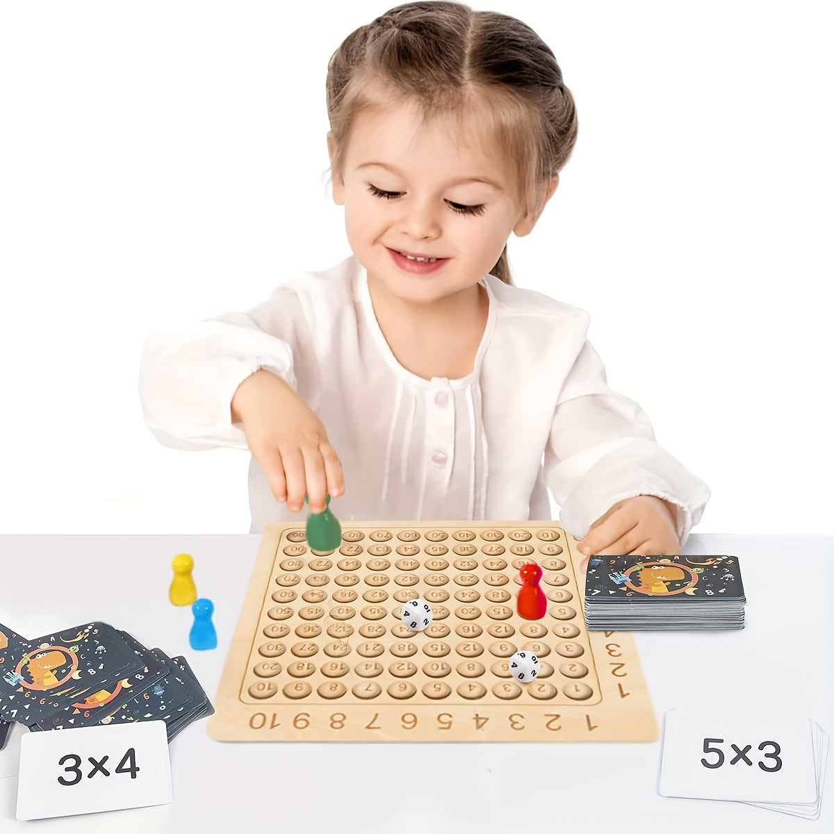 société éducatif en bois pour apprendre les multiplications, jouet de comptage éducatif, tableau d'apprentissage interactif des multiplications, adapté aux enfants de 3 à 6 ans, pour cadeaux