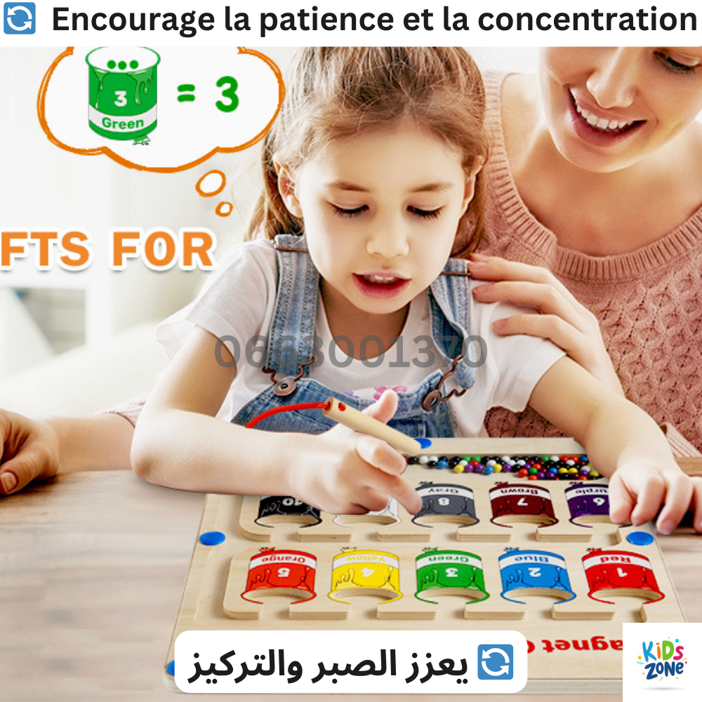 jouet éducatif pour enfants, jouet de comptage magnétique en bois, jouets de tri des couleurs