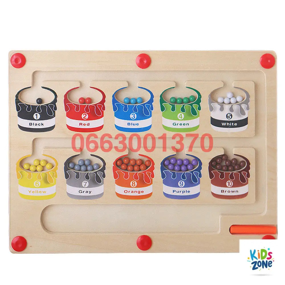 jouet éducatif pour enfants, jouet de comptage magnétique en bois, jouets de tri des couleurs