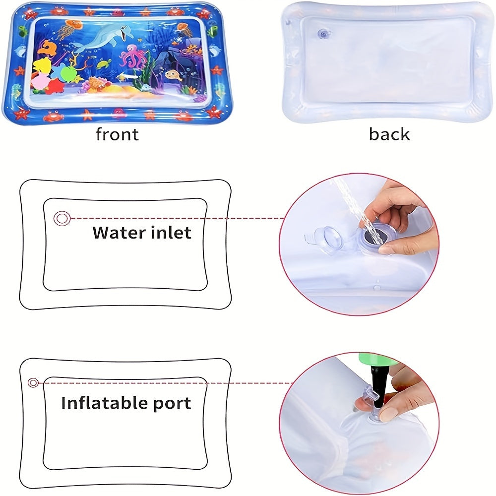 Tapis de Jeu Aquatique Coloré pour Jeunes - Centre d'Activités en PVC avec Créatures Marines Vibrantes, Idéal pour les Jeunes, Cadeau de Jouet de Développement Parfait pour Garçons et Filles
