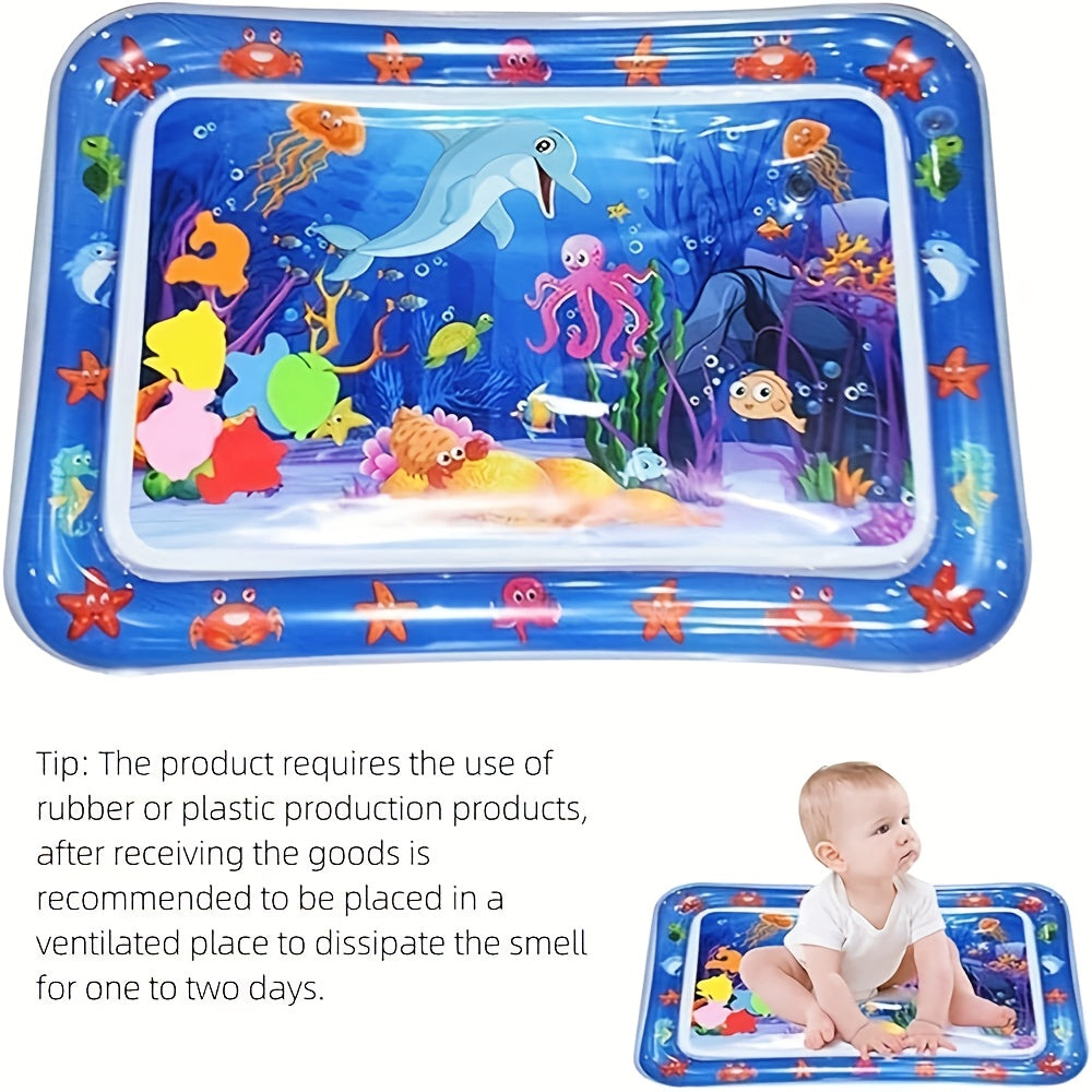 Tapis de Jeu Aquatique Coloré pour Jeunes - Centre d'Activités en PVC avec Créatures Marines Vibrantes, Idéal pour les Jeunes, Cadeau de Jouet de Développement Parfait pour Garçons et Filles