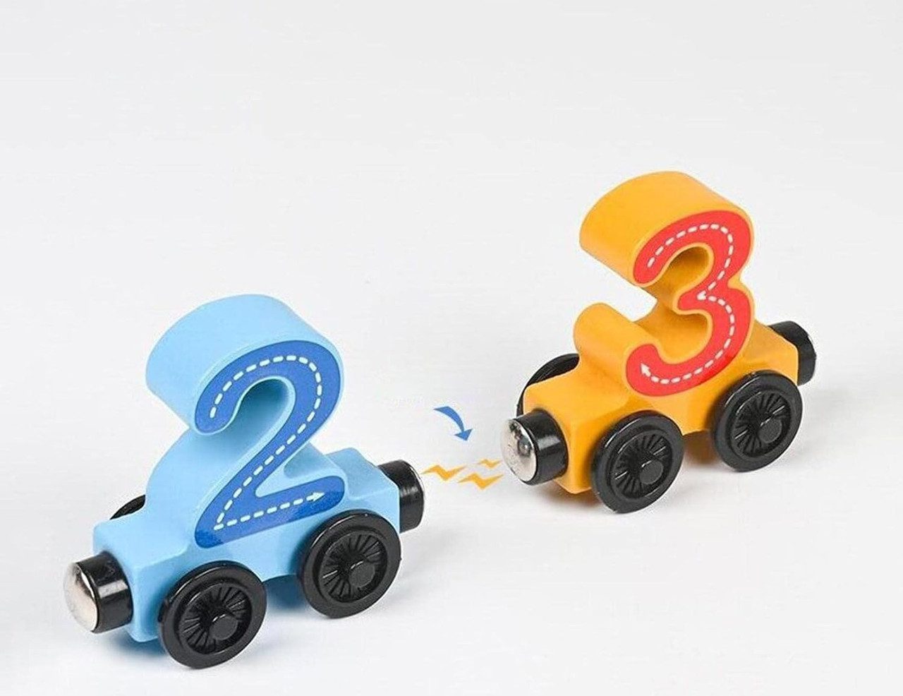 🚂 🚂 Train en Bois Magnétique - Ensemble de 12 Pièces (2+ Ans) | Jouet Éducatif et Sécurisé pour Enfants | Cadeau Idéal 🎁