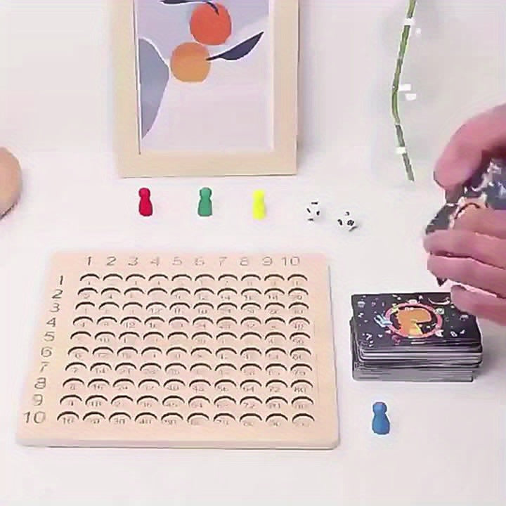 société éducatif en bois pour apprendre les multiplications, jouet de comptage éducatif, tableau d'apprentissage interactif des multiplications, adapté aux enfants de 3 à 6 ans, pour cadeaux